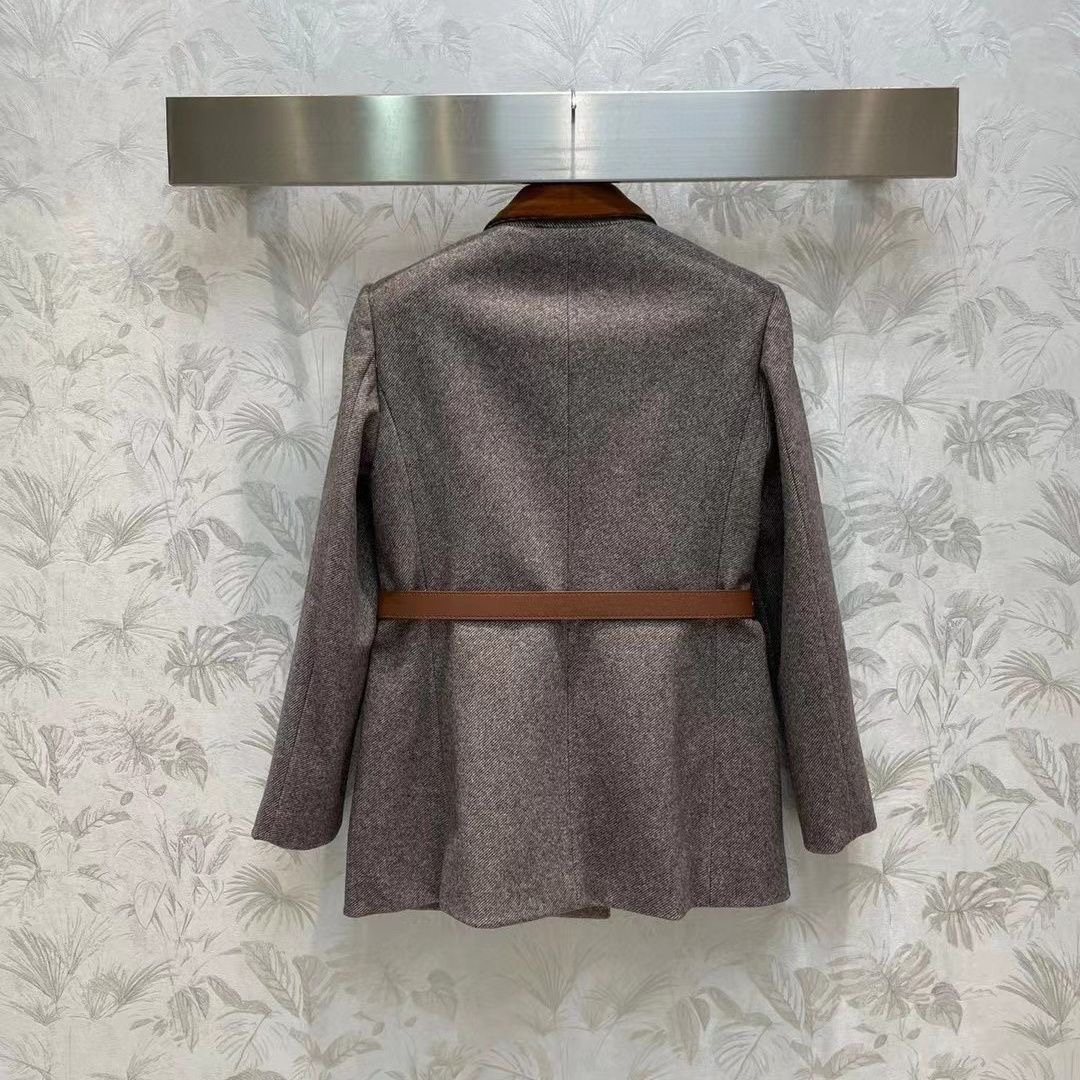 PRA와 DA 여자 디자이너 정장 블레이저스 재킷 코트 의류 스프링 가을 가을 새로운 레트로 컬러 대비 탑