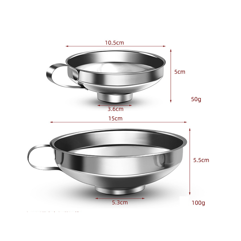 Passoire à entonnoir en acier inoxydable, passoire multifonctionnelle à large bouche pour la mise en conserve des haricots, filtre à trémie pour aliments