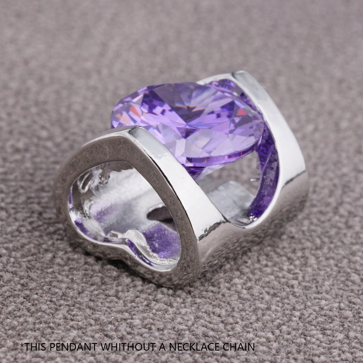 Natürliche Edelstein-Amethyst-Diamant-Halskette, Anhänger-Halskette, Halsketten, luxuriöse Halskette, niedliche Freundin-Kette, Modeschmuck, Statement-Schmuck, kostbare Juwelen