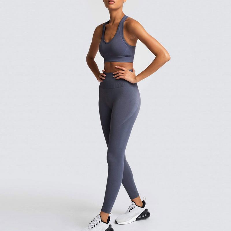 Fashion Sexy Women Yoga Set Crop Bra Stretch Long Pants Leggings Sports Fitness Gym Workout Outfit Tracksuit Sportswear