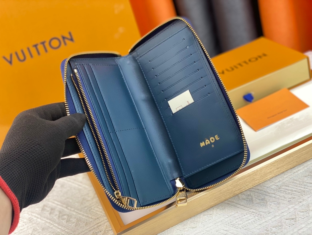 Luxury Brand Mens Short Wallets Denim Splice Letter Card Bag Love Letter Long Wallet Suit Clip Black Blue Zippy Wallets Famous Coin Purse Clutch Bags Wallets Pocket