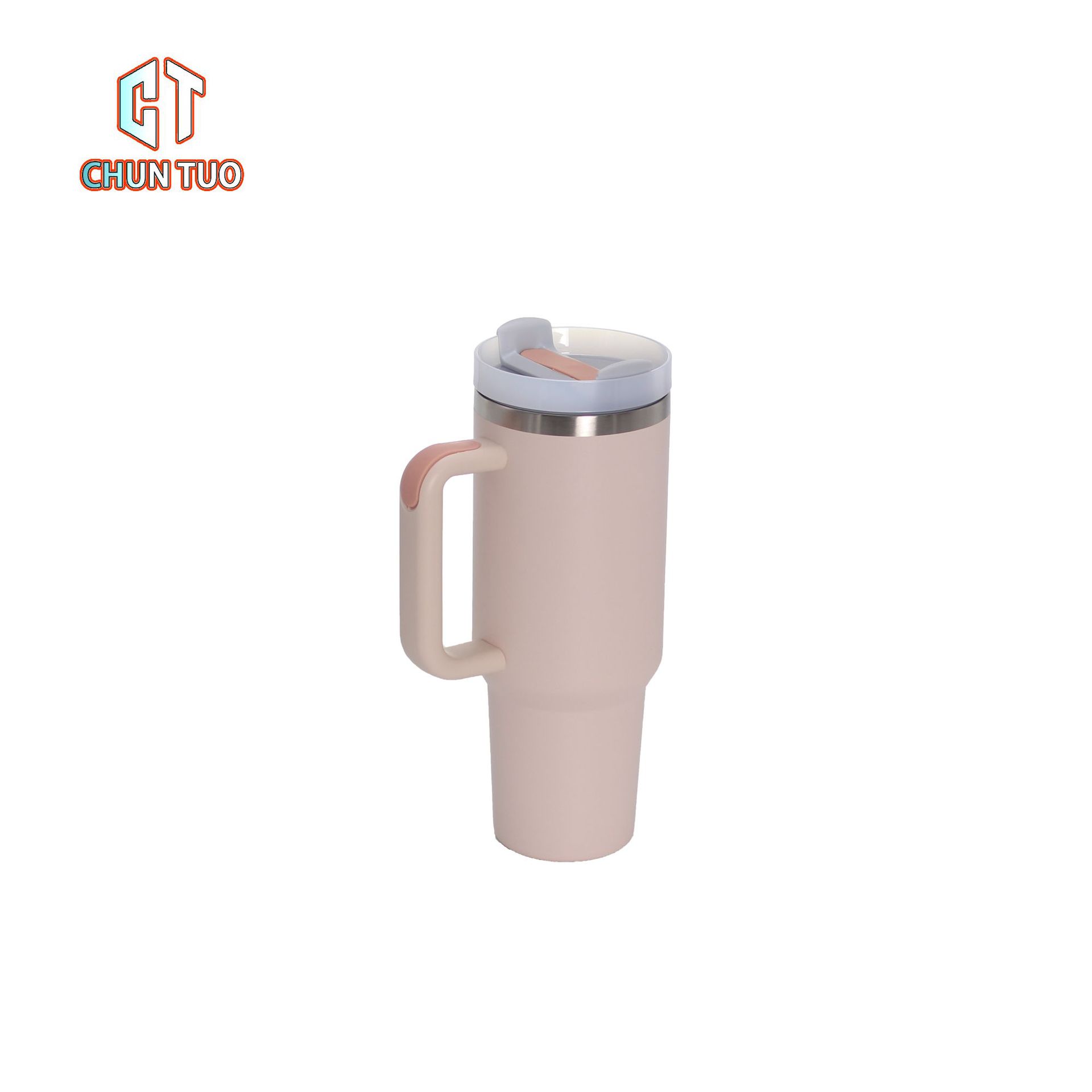 NEW 2.0 40oz stainless steel tumbler with handle lid straw big capacity beer mug water bottle powder coating outdoor camping cup Second generation