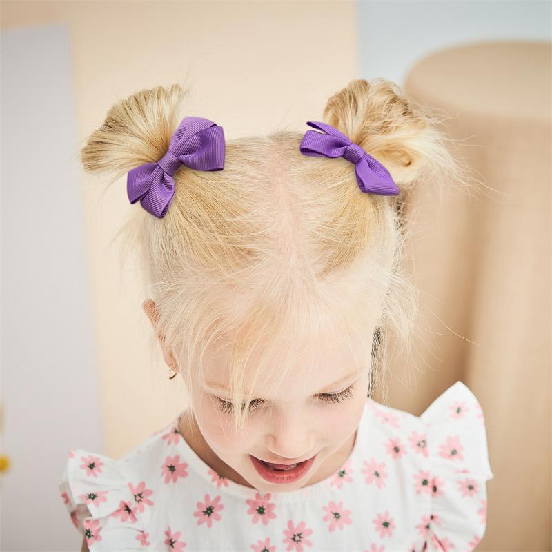 رضيع فتيات الشعر مقطع الشريط Grosgrain أقواس شعر لطيف مصنوع يدويًا Bowknot Kids Bangs Hairpin