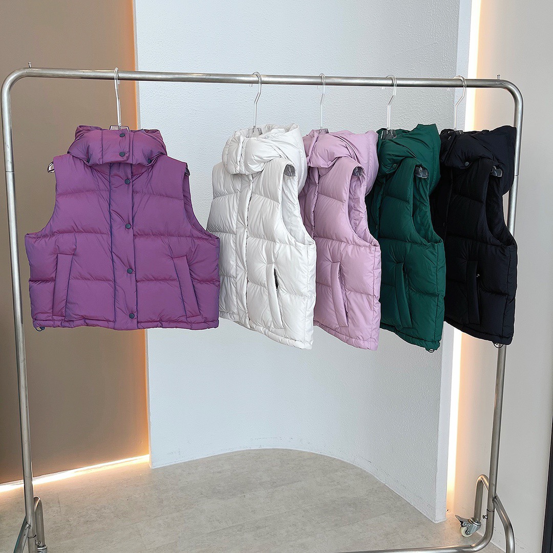 LU-1504 Women Down Vests Woman Puffer Jacket Winter Fashion Puff Vest