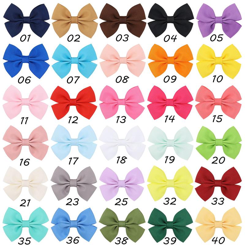 رضيع فتيات الشعر مقطع الشريط Grosgrain أقواس شعر لطيف مصنوع يدويًا Bowknot Kids Bangs Hairpin