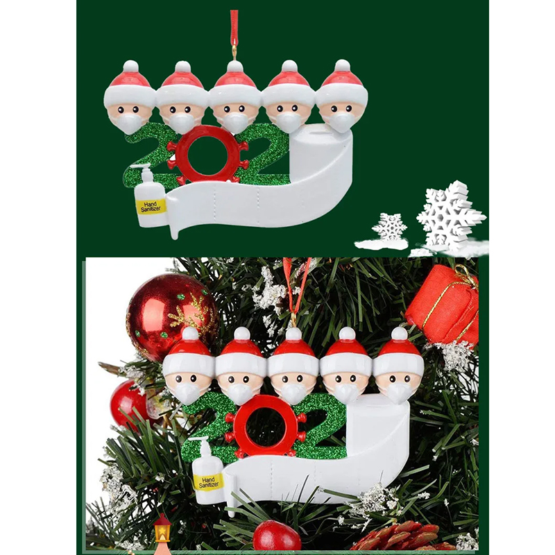 Le più nuove decorazioni natalizie Ornamento natalizio Pendenti pupazzo di neve di Natale con maschera il viso Albero di Natale fai da te Festa in famiglia Regalo carino 9000 7000