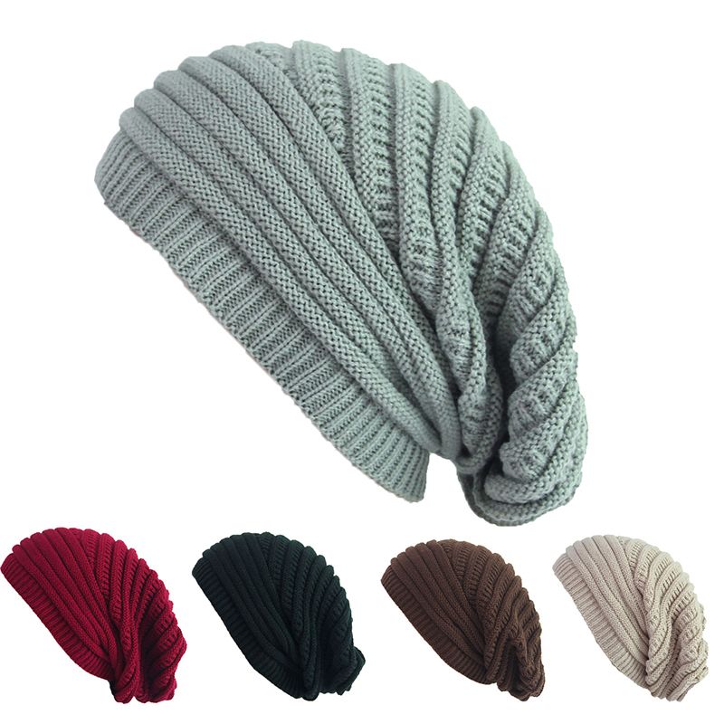 Fashion French Solid Color Beret Jacquard Striped Knitted Cute Hat Suitable For Female Girls