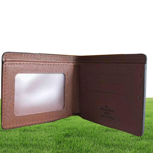 Ingen Box Mens Luxury Designer Wallet 2020 New Men039S Leather with Plånböcker för män Purse Instock3224631