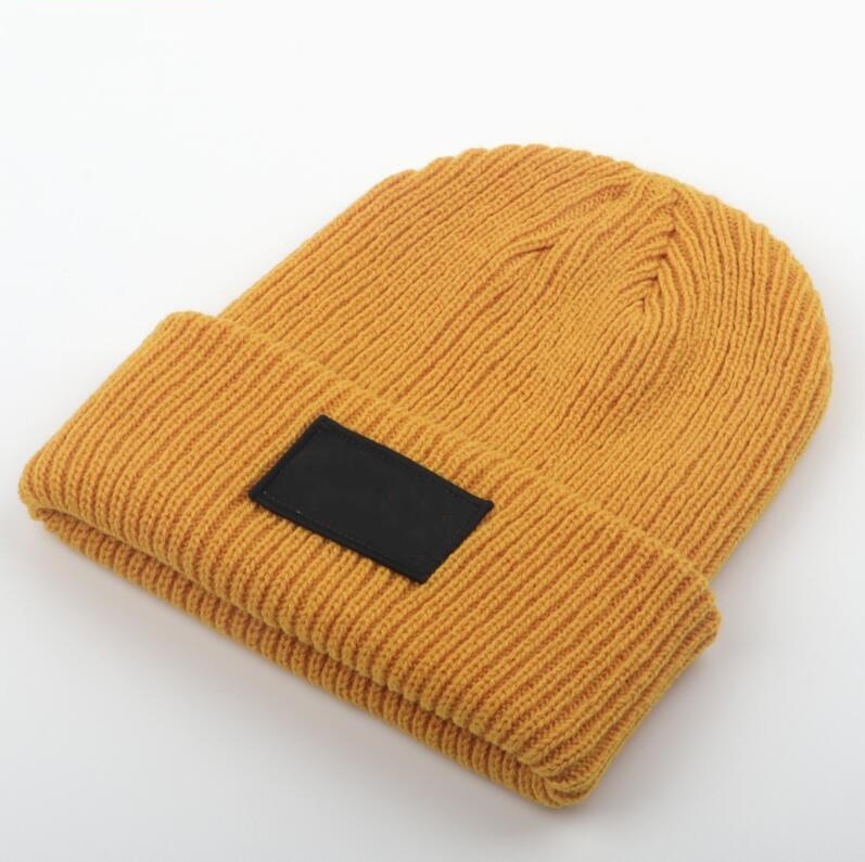 Chapeaux tricotés hiver unisexe chaud décontracté chapeaux amples en plein air casquettes de laine hommes bonnet lettre couleur unie mode rue Hip Hop chapeaux