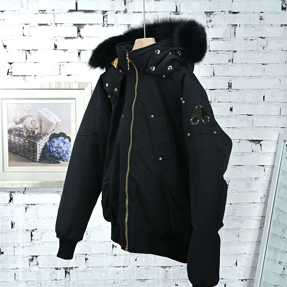 2023 Autunno Inverno uomo piumino d'anatra bianco Parka giacche con cerniera in pelliccia con cappuccio a righe da uomo slim cappotti corti ME002