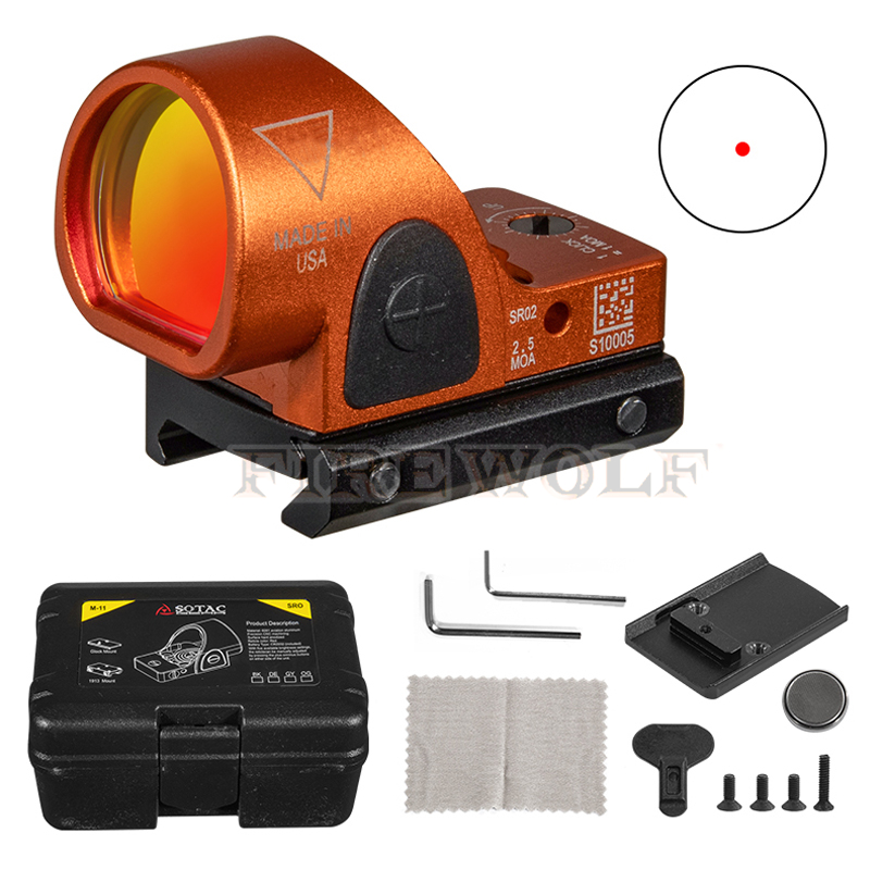 SRO Red Dot Reflex Sight Scope for Hunting Tactical Red Dot Sight with Clock Mount