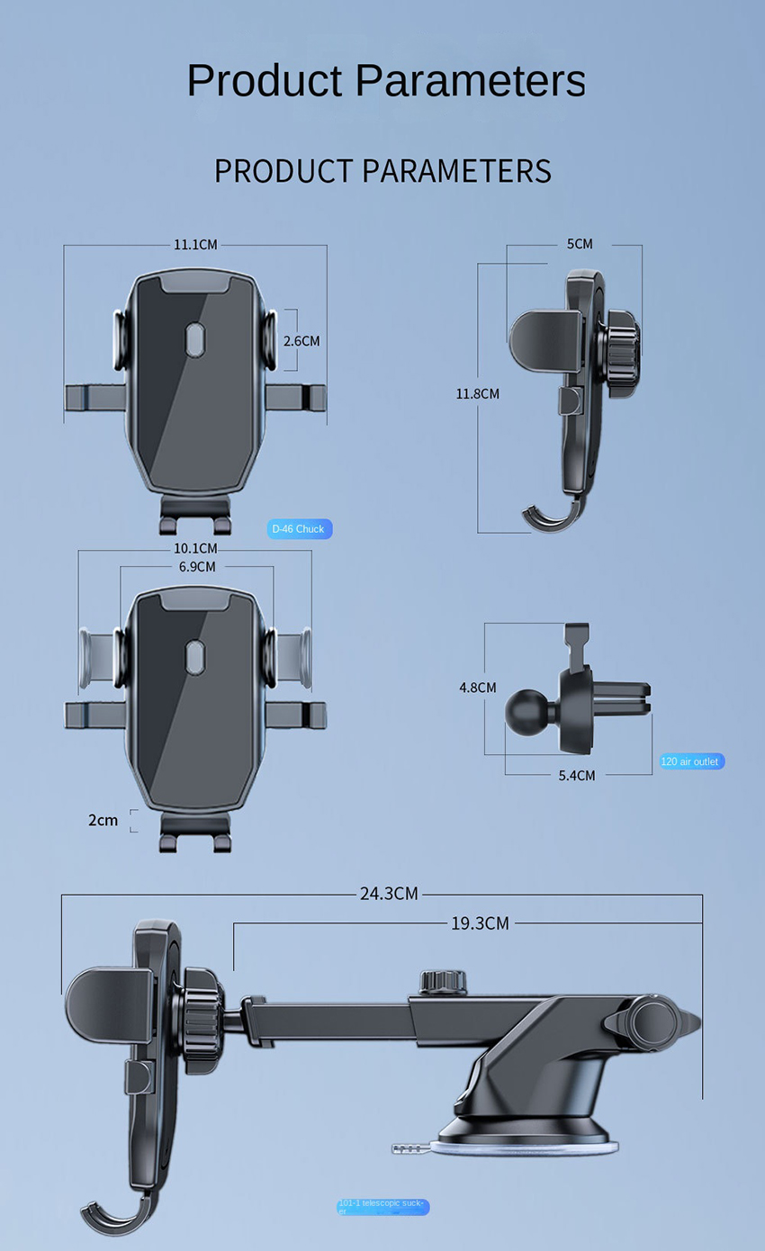 Sucker Car Phone Holder Mount Stand GPS Telefon Mobile Cell Support For Xiaomi Huawei Samsung