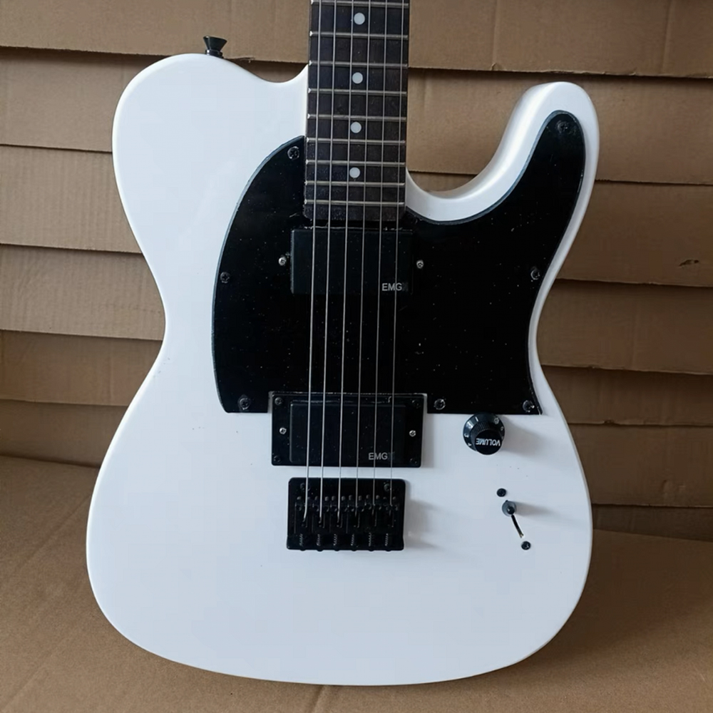 TL – guitare électrique blanche plate AS Jim Root, boutons de verrouillage, touche en palissandre, haute qualité, Direct usine