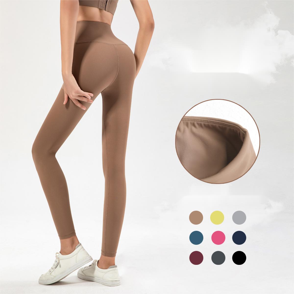 LLAthena брюки для йоги из лайкры, женские узкие брюки телесного цвета с завышенной талией, спортивные брюки для бега и фитнеса, поставляются с этикеткой