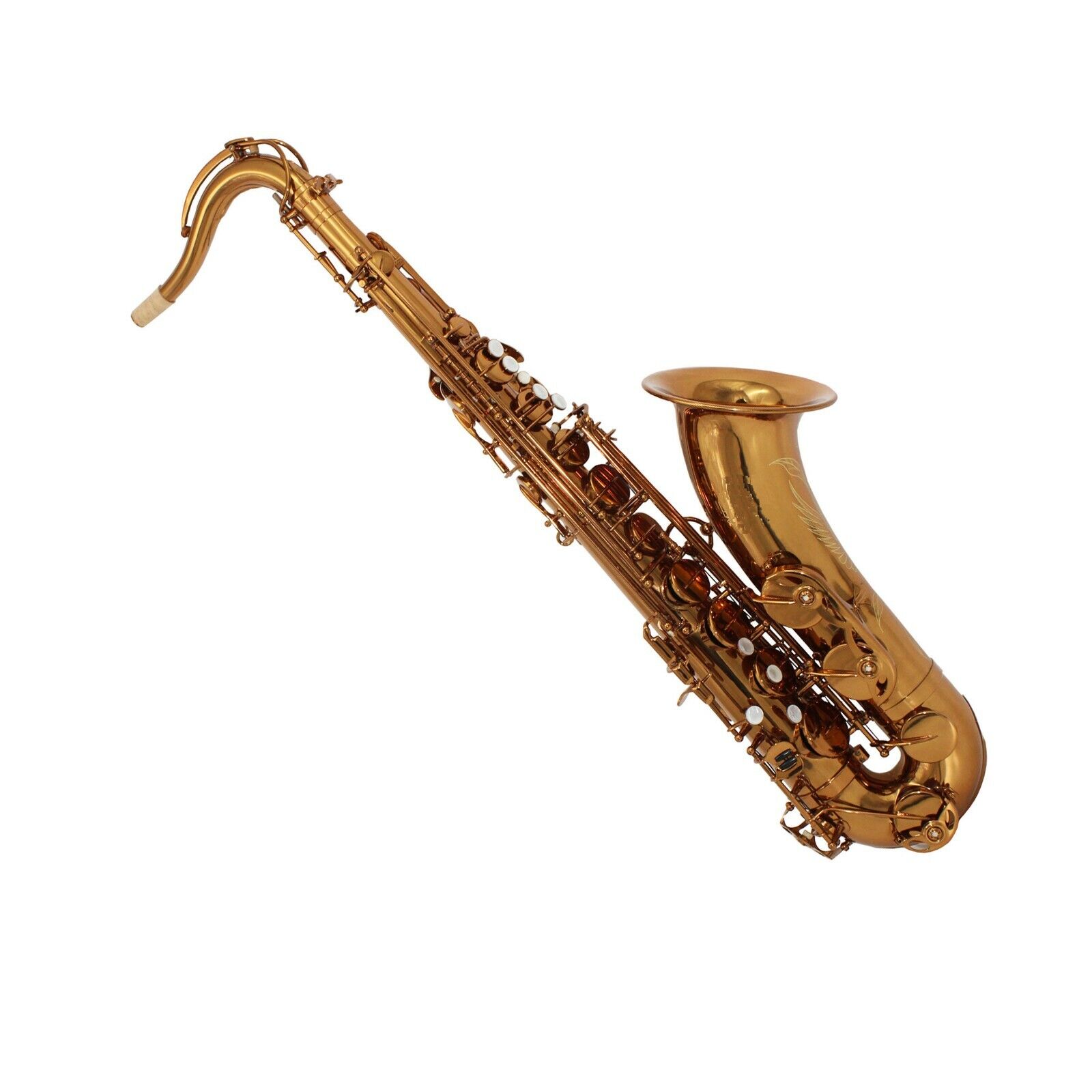 Eastern Music Dark Gold Lacquer Tenor Saxofon Mark VI Type No F# By PC Case