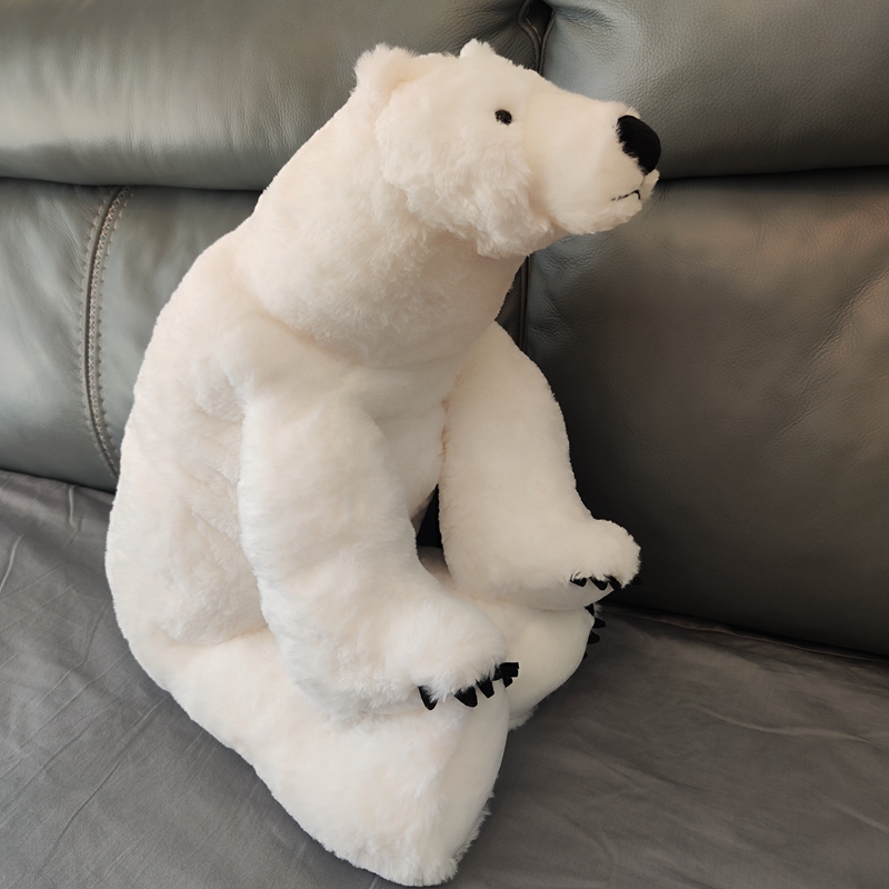 2st Pop Christmas Realistic Animal Polar Bear Plush Toy Big Soft Lovely Stuffed Anime White Bears Doll Gift Deco 60cm 70cm Dy80114