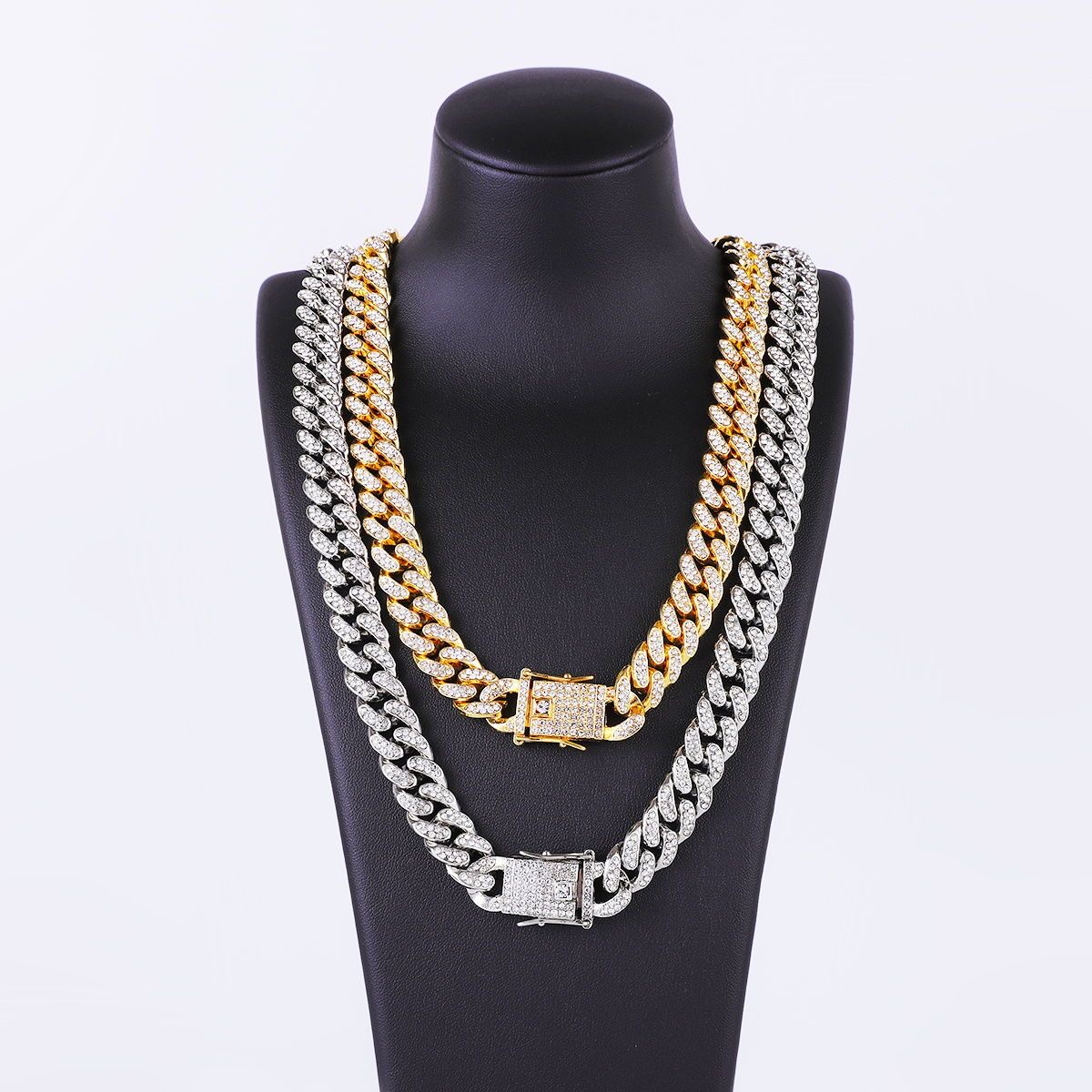 Men's Necklace Mosantine Chain 16MM VVS Full Diamond Gold Color Chain 925 Sterling Silver Miami Cuban Chain Hip Hop Style Fashion Designer