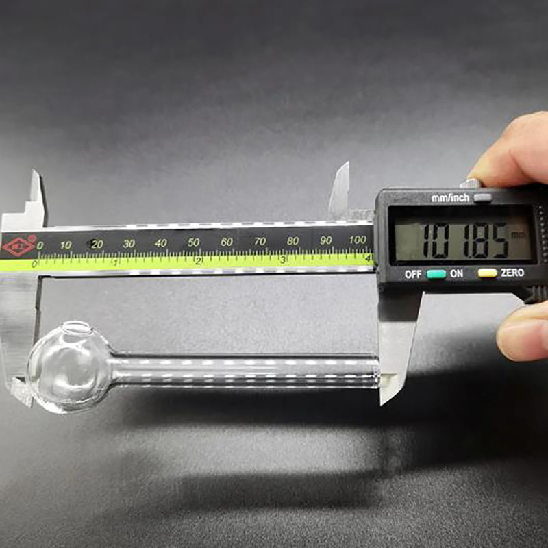 Glasölbrennerrohr 10 cm langes transparentes Rohr Bong Dab Bohrgerät Rauchzubehör