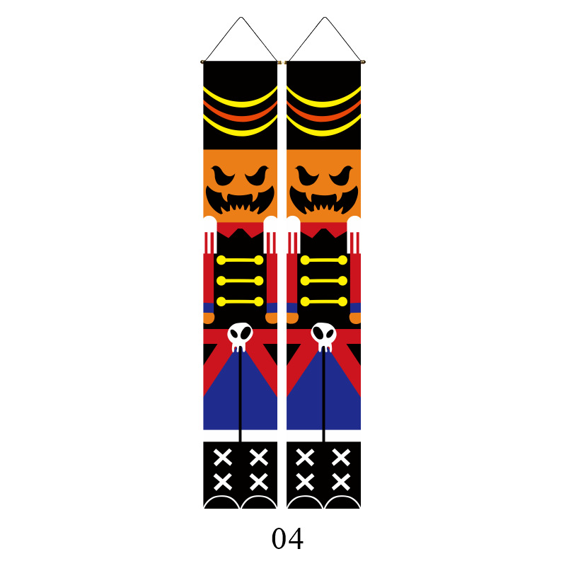 Banderas de Halloween de 180x30cm, pancarta para puerta, pancartas decorativas colgantes de poliéster 100D WSJ20222216