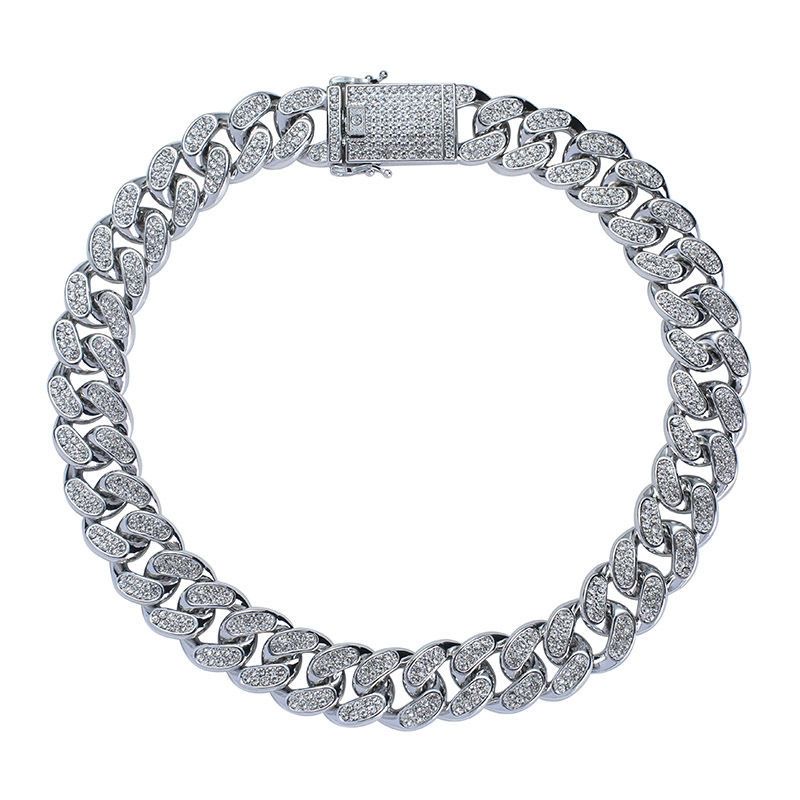 Men's Necklace Mosantine Chain 16MM VVS Full Diamond Gold Color Chain 925 Sterling Silver Miami Cuban Chain Hip Hop Style Fashion Designer