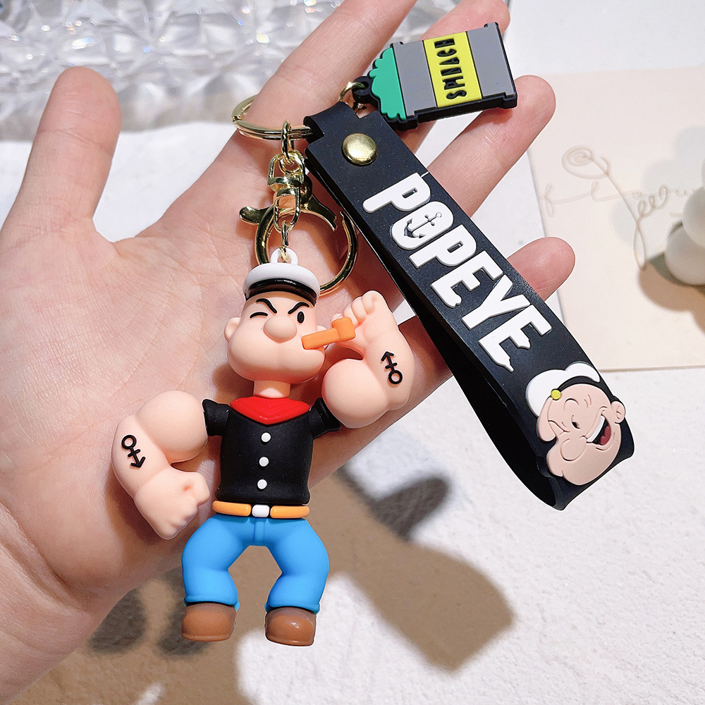 Cartoon Popeye Doll Nyckelring Pendant Bag Car Keychain Accessories Gift Partihandel