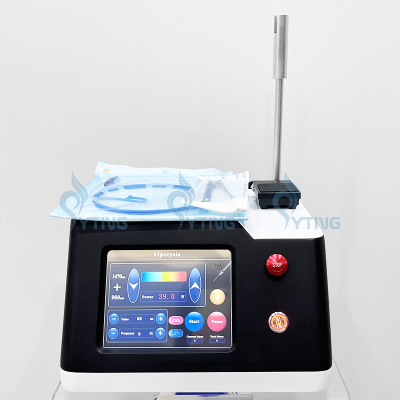 Professionell endolaserlaserlipolys 1470nm + 980nm Ansiktslyftning Belly Fat Borttagning Body Slimming Machine