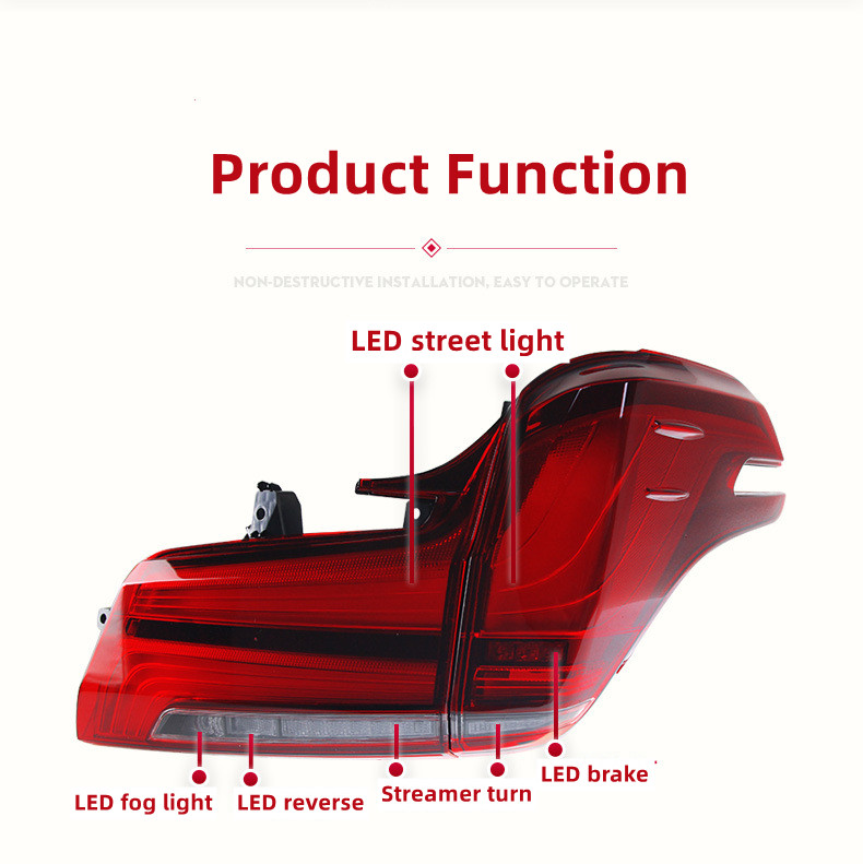 Feux arrière de voiture pour Toyota Alphard LED feux arrière Vellfire 30 série 20 15-20 22 lampadaire LED Streamer clignotant