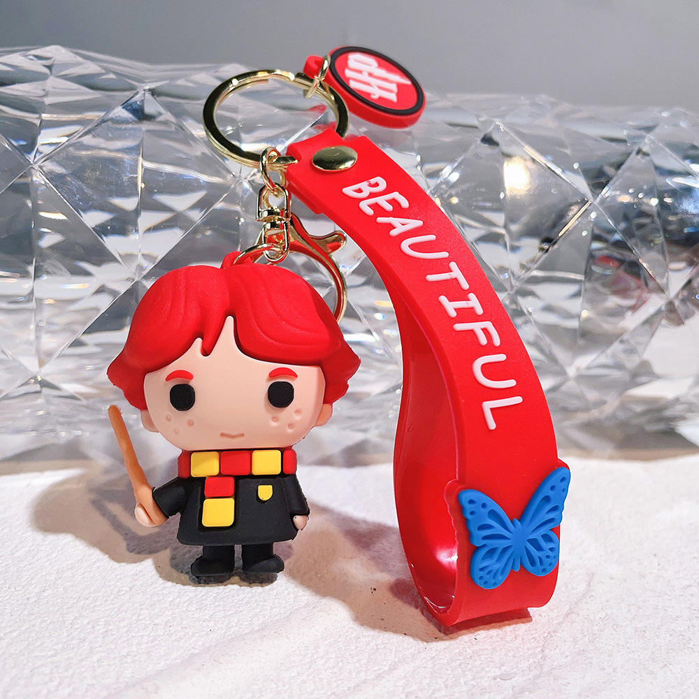 Q Versie Keychain Leuke cartoonauto sleutelhanger tas uitstekende hanger Gift Groothandel