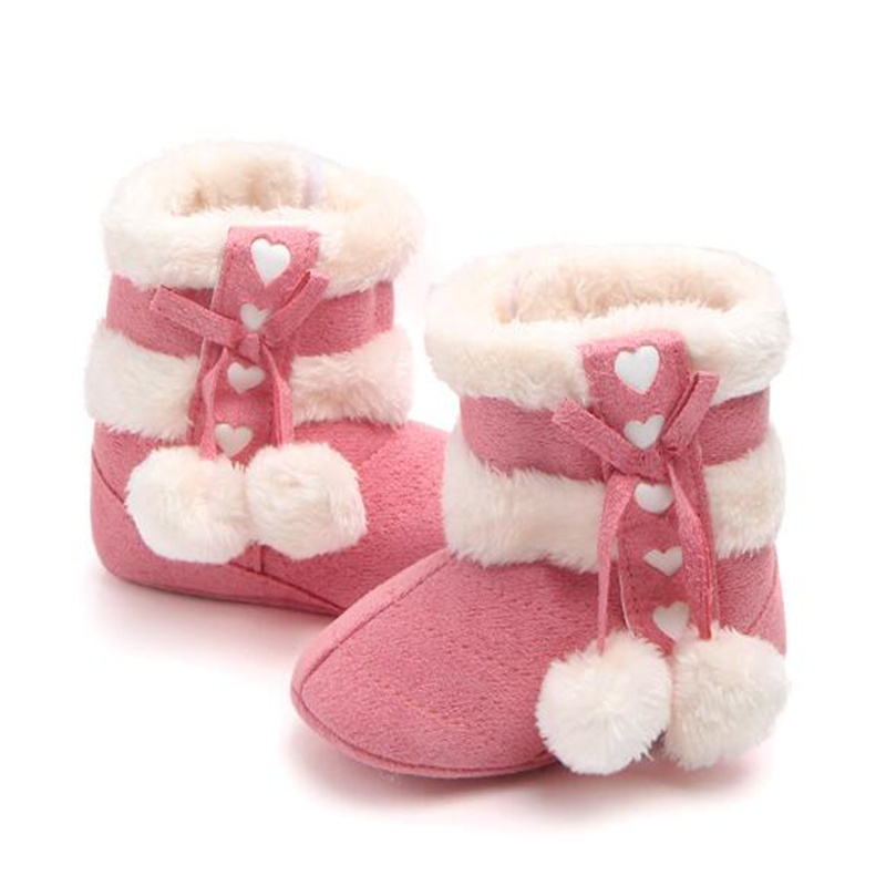 Chaussons bébé nouveau-né chaussures 5 couleurs fausse polaire hiver chaud infantile enfant en bas âge berceau chaussures garçons filles bottes chaudes 0-18 mois