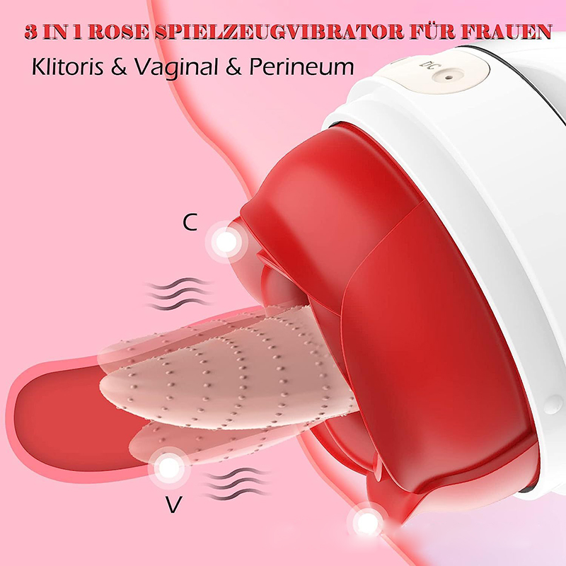 Vibratore leccare la lingua le donne G Spot Capezzolo Clitoride Stimolatore della fica Masturbatore vibrante orale femminile Giocattoli del sesso