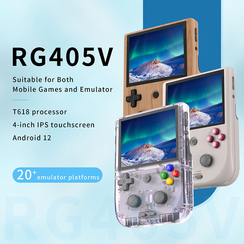 ANBERNIC RG405V Video Handheld Game Console 4" IPS HD Touch Screen Android 12 System T618 64-bit Wifi Portable Retro Game Player