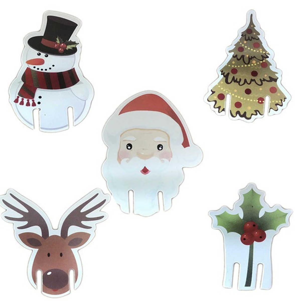 10 stksKerst Cup Kaart Kerst Decoraties voor Huis Kerstmuts Wijnglas Decor Ornamenten Navidad Noel Nieuwe Jaar 915