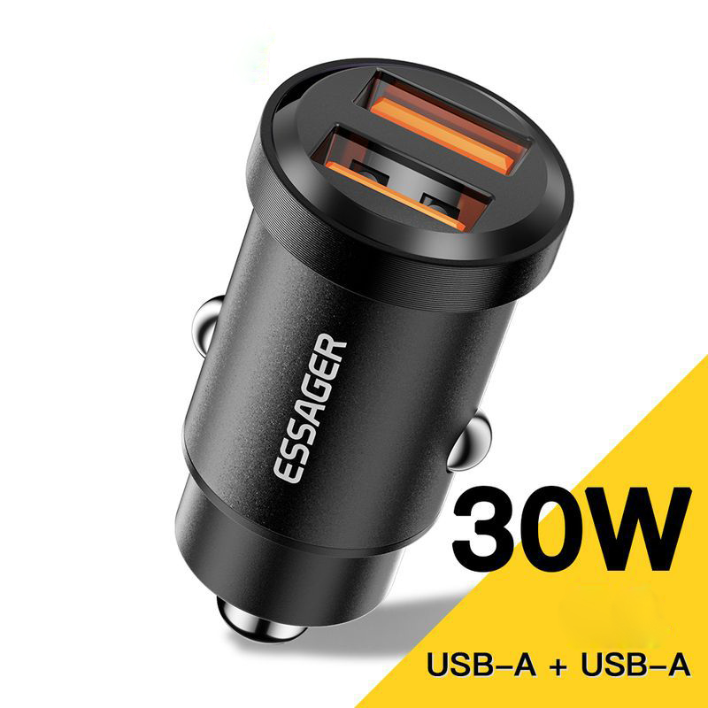 adattatore caricabatteria da auto a ricarica rapida PD30W/45W mini la ricarica rapida da auto USB