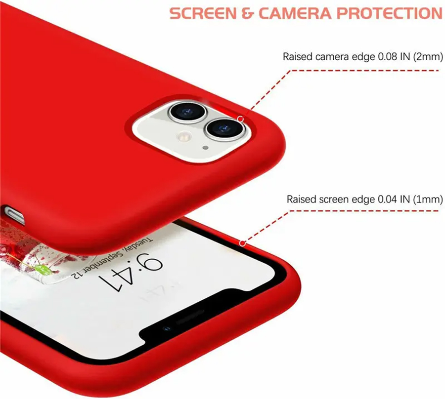 iPhone 용 슬림 무광 액체 실리콘 커버 케이스 14 13 12 11 Pro Max TPU 방지 방지 보호 케이스