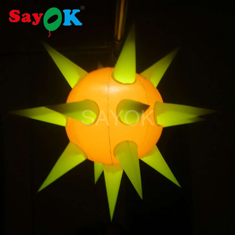 -Gibi Yıldız Şişirilebilir Balon LED Aydınlatma Spiky Party Stage Tatil Şovu Dekorasyonu