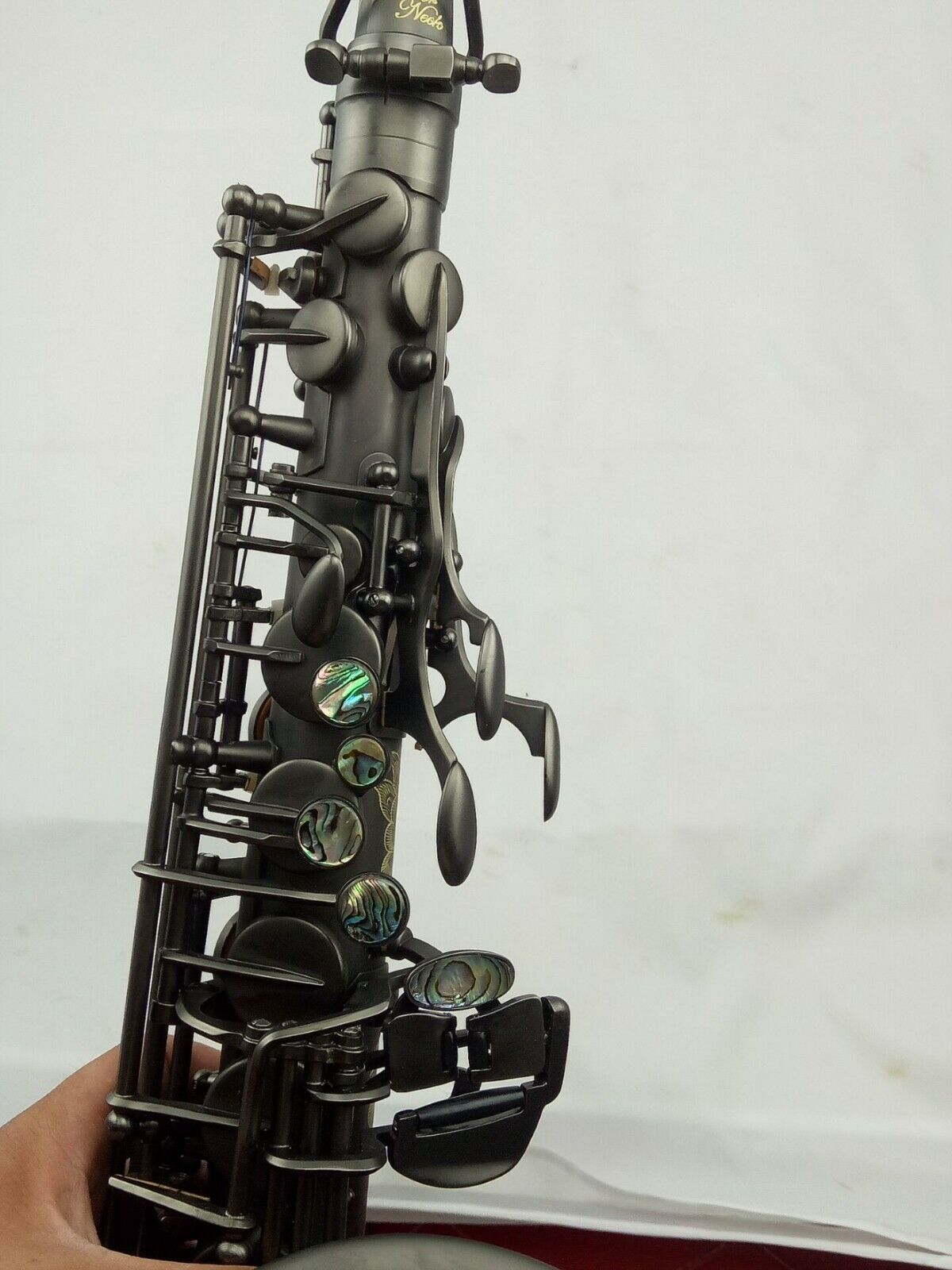 Saxophone alto Eastern Music Professional noir mat avec gravures de dragon