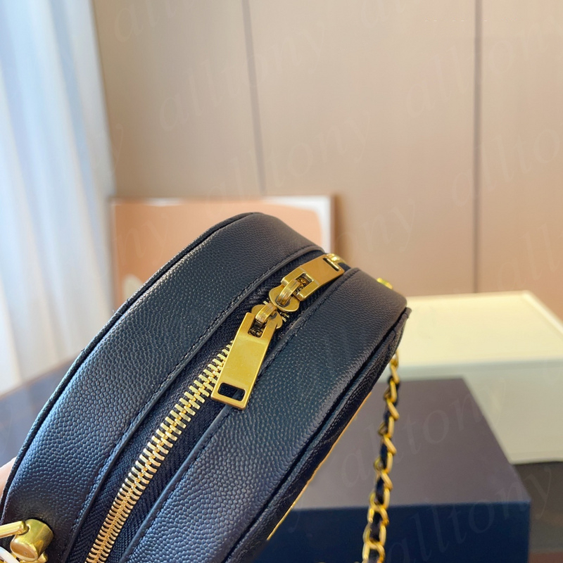 Sac de designer de luxe Sacs ronds pour femmes en cuir véritable chaîne en or sac à bandoulière sacs à main de luxe sacs à main décontractés