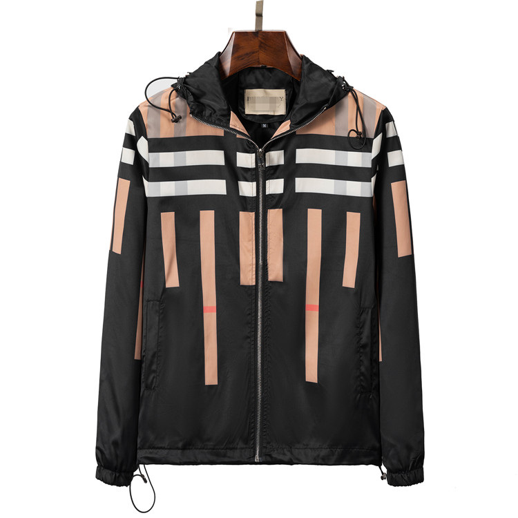 Дизайнерская мужская классическая полосатая куртка Мужская куртка с капюшоном Мужская модная тенденция Тренч для бега на открытом воздухе Весенне-летнее пальто M-3XL-P2
