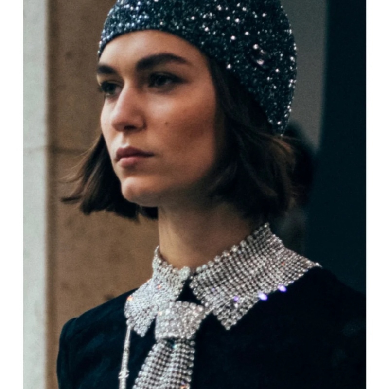 Chapéu feminino de malha de algodão da moda internacional novo Chapéus de rua da moda