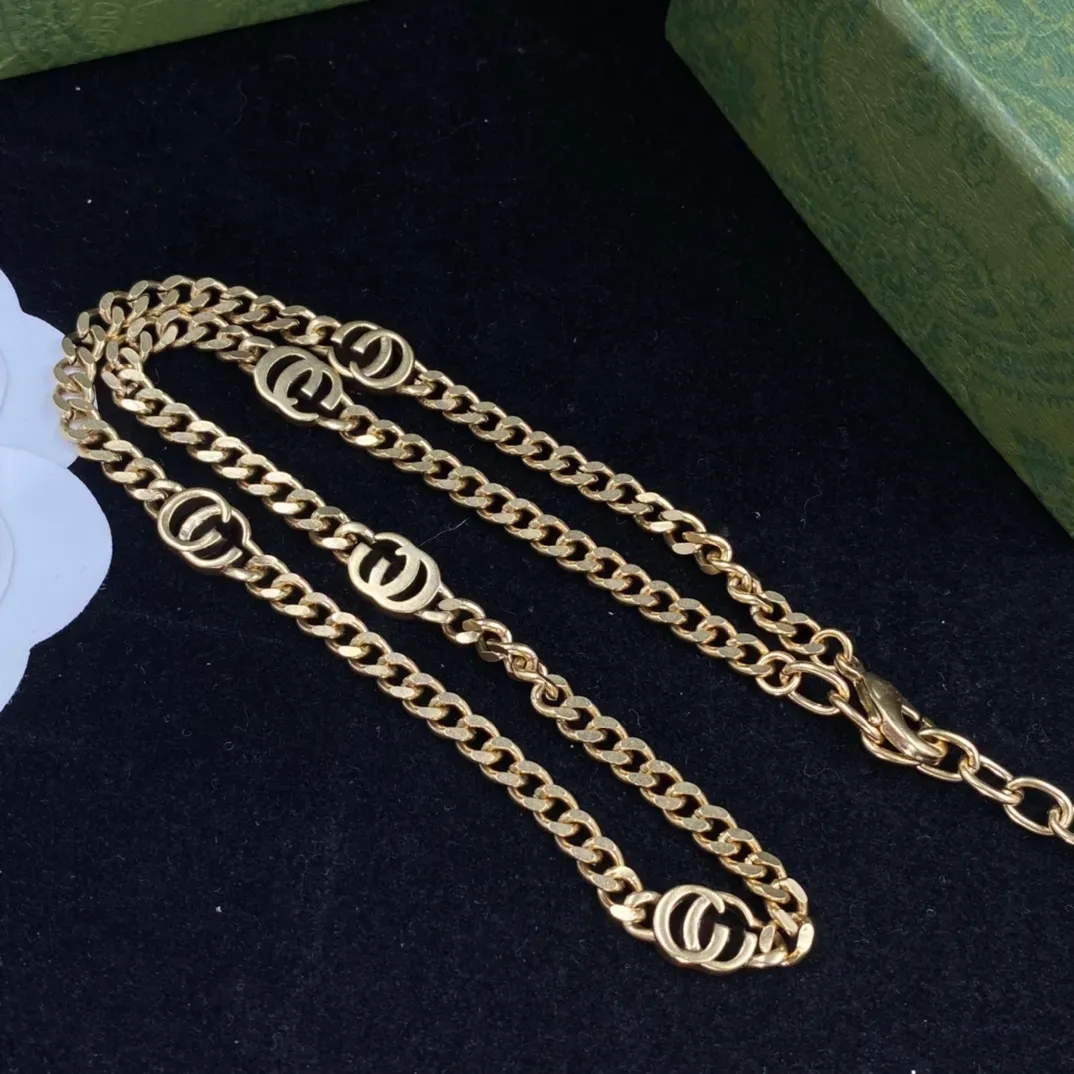 Designer Chokers Necklace Fashion link Chains Gold G-letter Necklaces For Men Women Jewlery