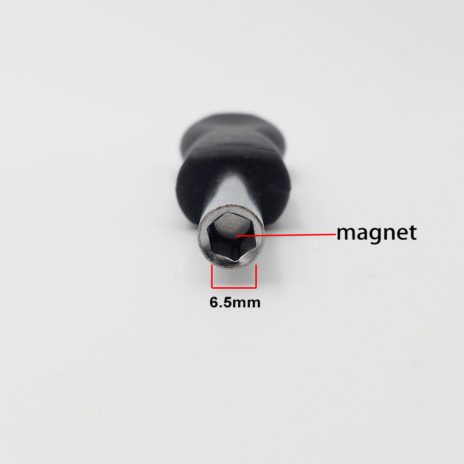 Clé hexagonale en plastique noir 6.5mm, manchon de poignée magnétique pour 3.8 4.5 embouts pour Console 60 pièces
