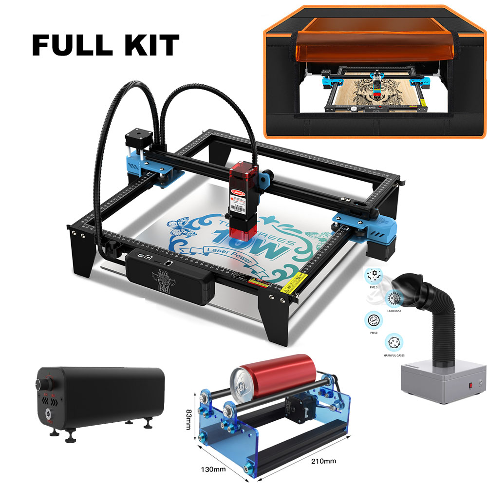 Kullanımı Kolay Tablo Lazer Gravor Hava Pompası Gravor Rotary Silindir Petek Lazer Ayak Ayakları Koruma Kapağı Tam Kit