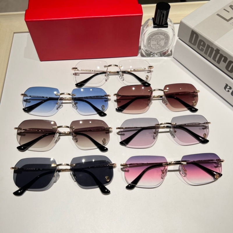 Luxus-Designer-Sonnenbrille 8344, UV400, rosa Sonnenbrille, modische Damen-Sonnenbrille, rahmenlose Legierungsbeine, klassische polarisierte Herren-Sonnenbrille, Kirschblüten-Rosa