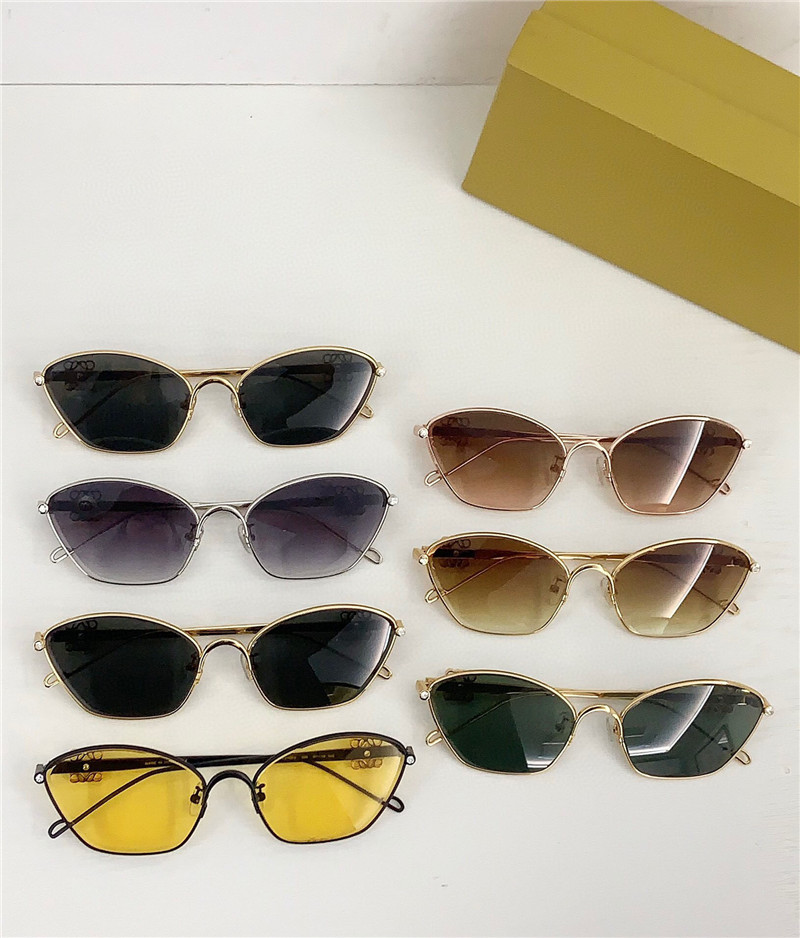 New fashion design cat eye sunglasses 40105U metal frame set with double diamond simple and popular style outdoor uv400 protection glasses