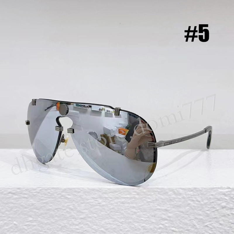Модные ветрозащитные солнцезащитные очки в металлическом каркасе для женщин и мужчин с коробкой