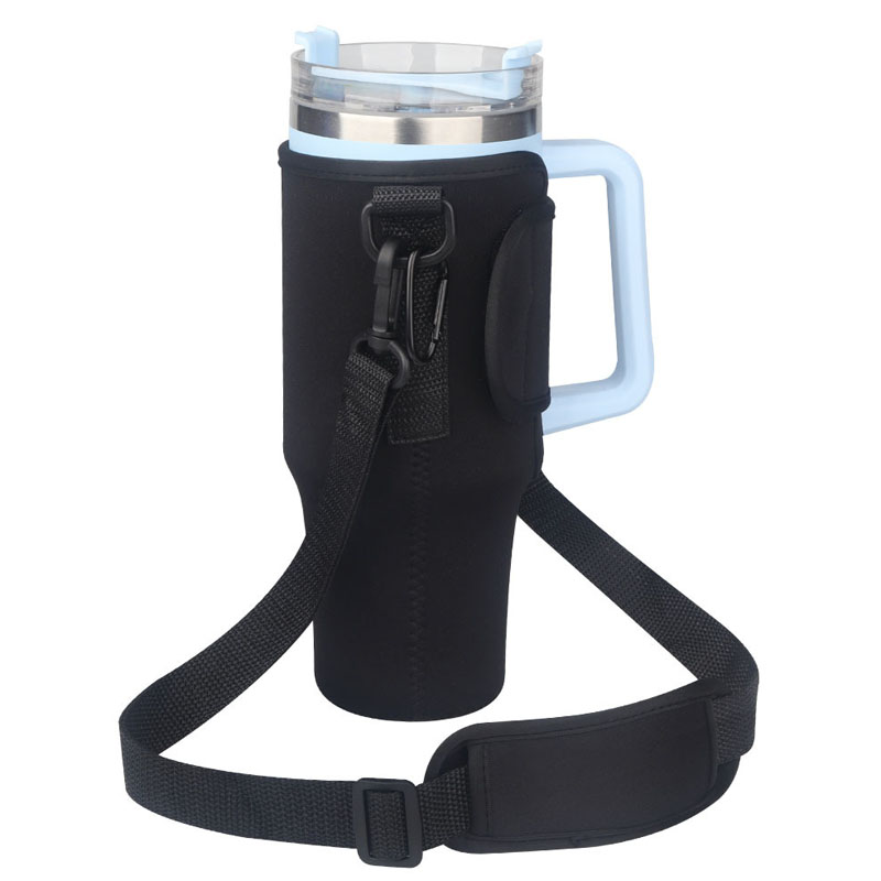 40oz Neoprene Water Bottles Pouch Holder Insulated Sports Fitness Water Bottle Sleeve Carrier Bag With Shoulder