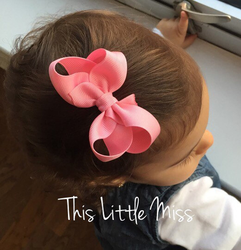 Kids Hair Accessories 3inchs multi-color curly flower bow and duckbill clip children's Christmas gifts hairclips Hairpin with headband flowers