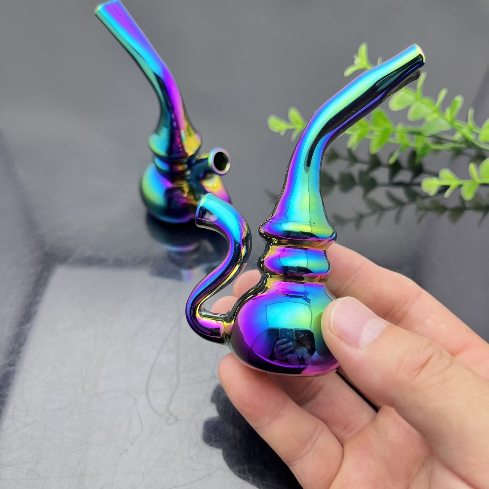 Tubos de fumaça Hookah Bong Glass Rig Oil Water Pipe Novo Mini galvanizado colorido pote de vinho de vidro e tubo