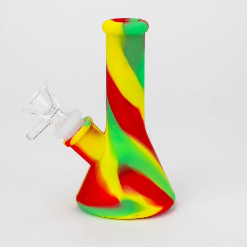 Colorido Mini Silicone Bong Pipes Kit Hookah Waterpipe Bubbler Filtro De Vidro Lidar Com Tigela Portátil Herb Tabaco Cigarro Titular Fumar Beaker Handpipes DHL