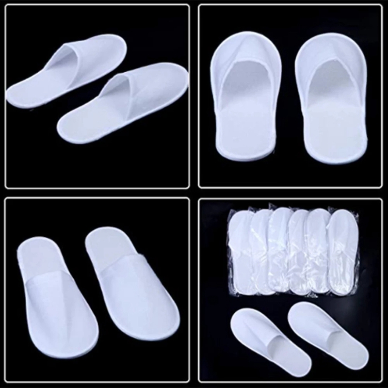 Wholesale Closed Toe Disposable Women Men Ultra-Thin Brushed Plush Non-Slip Slippers For Hotel Home Shoes